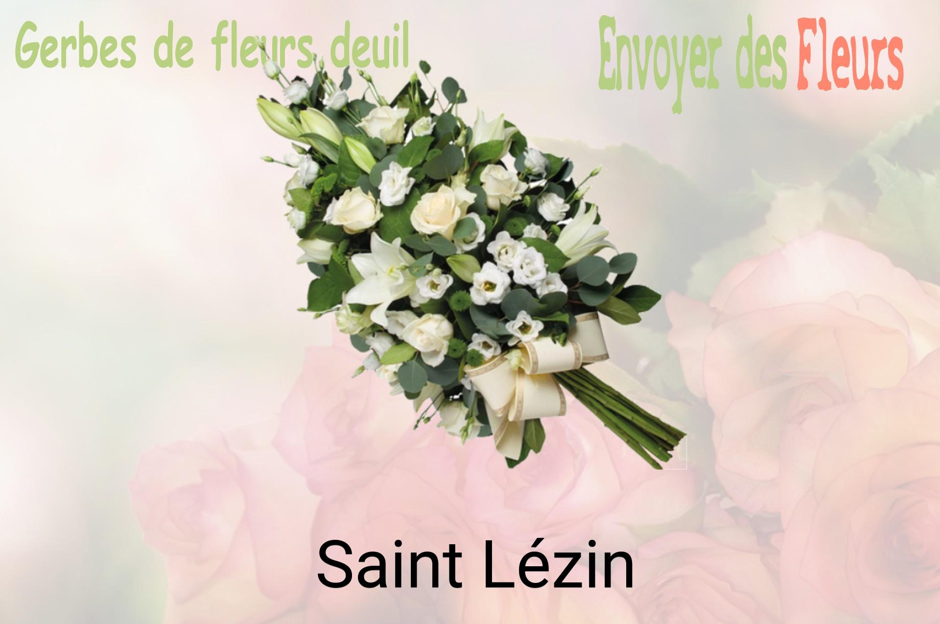 Gerbe de fleurs de deuil livrée à Saint-Lézin
